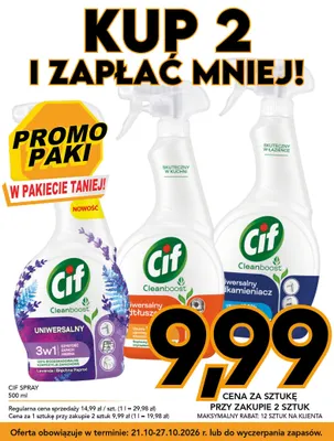 Spray Cif Cleanboost uniwersalny odtłuszczacz promocja w Kupiec