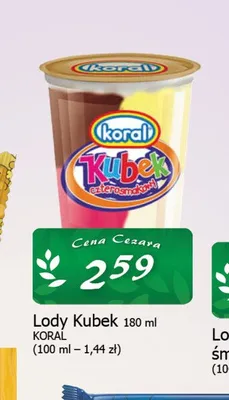 Lody Kubek 180ml promocja w CEZAR Delikatesy