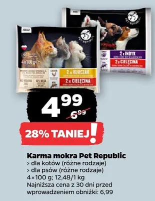 Karma mokra dla psów, różne rodzaje promocja w Netto
