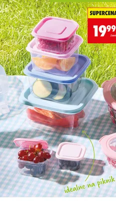 Zestaw 6 pojemników na żywność promocja w Biedronka