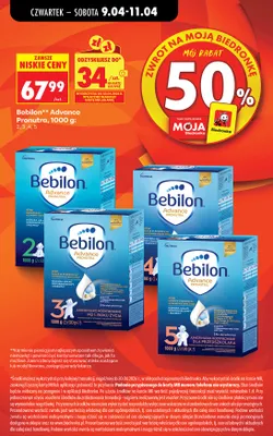 Mleko modyfikowane Advance Pronutra 2, 1000g promocja w Biedronka