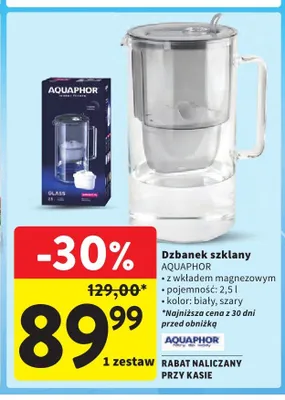 Dzbanek szklany Aquaphor promocja w Intermarche