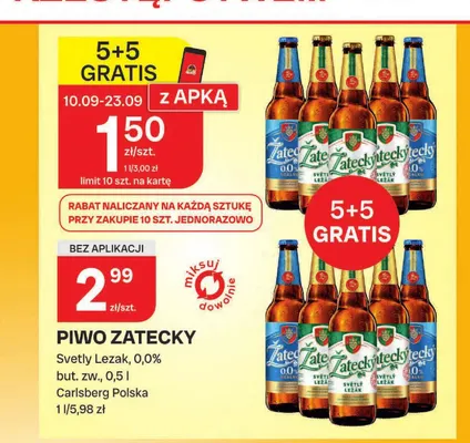 Piwo Žatecký Světlý Ležák promocja w Chorten