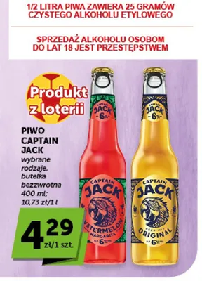 Piwo Captain Jack Watermelon Margarita promocja w ABC