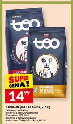 Karma dla psa Teo sucha z wołowiną promocja w Twój Market