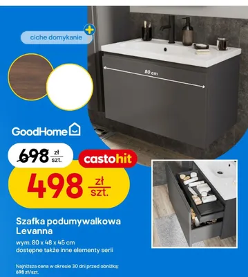 Szafka podumywalkowa GoodHome Levanna promocja w Castorama