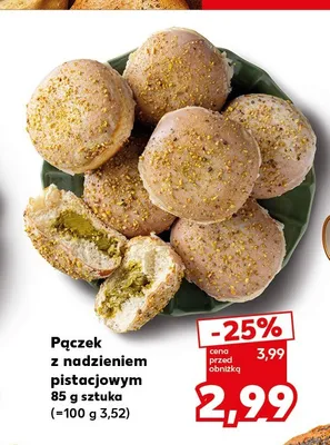 Pączek z nadzieniem pistacjowym promocja w Kaufland