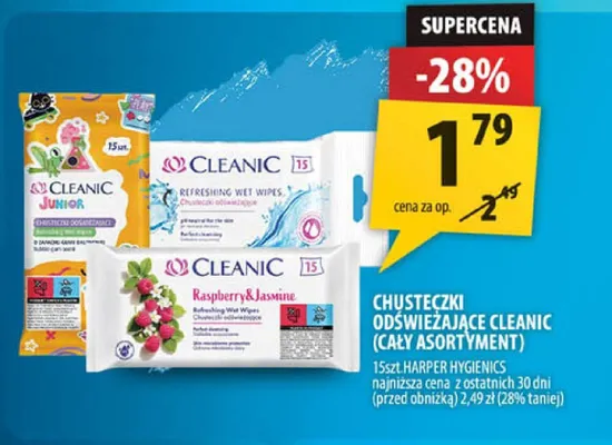 Chusteczki odświeżające Cleanic Refreshing promocja w Arhelan