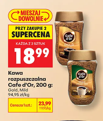 Kawa rozpuszczalna Cafe d'Or Mild promocja w Biedronka