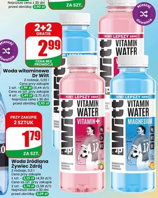 Woda witaminowa Dr Witt Magnesium promocja w Dino