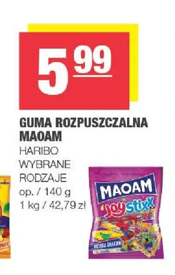 Guma rozpuszczalna Maoam Joystixx promocja w SPAR