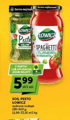 Sos, pesto Łowicz promocja w Euro Sklep