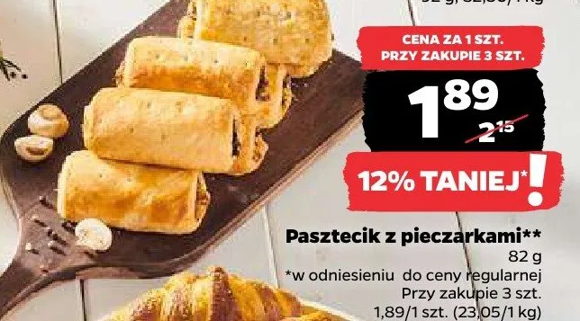 Pasztecik z pieczarkami promocja w Netto
