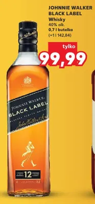 Whisky JOHNNIE WALKER BLACK LABEL 40% alk. promocja w Kaufland