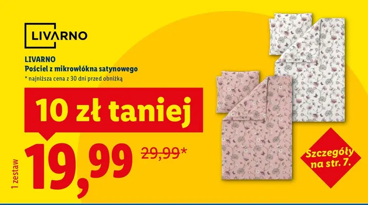 Pościel z mikrowłókna satynowego promocja w Lidl