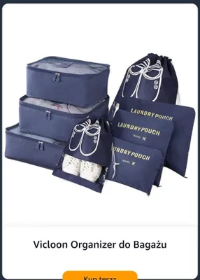 Organizer do bagażu Vicloon promocja w Amazon