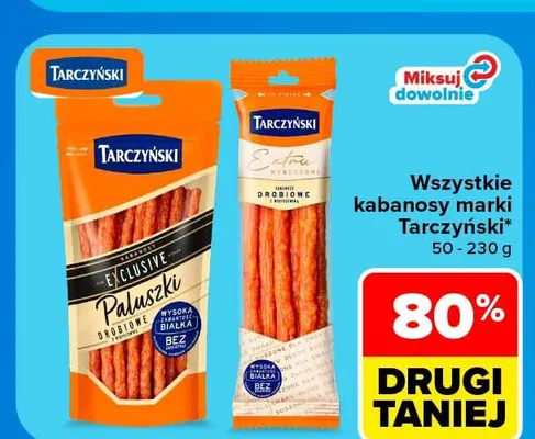 Kabanosy Exclusive Paluszki drobiowe Tarczyński promocja w Carrefour