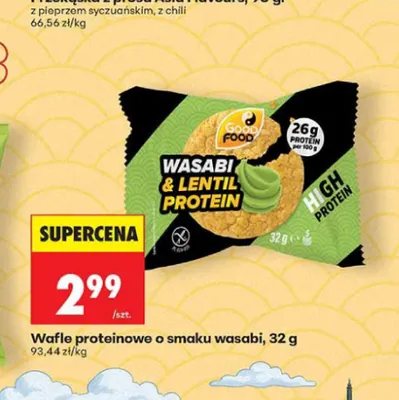 Wafle proteinowe o smaku wasabi Good Food promocja w Biedronka