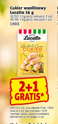 Cukier wanilinowy Lucatto promocja w Prim Market