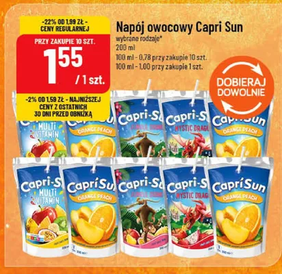 Napój owocowy Capri Sun promocja w POLOmarket