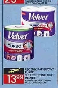 Ręcznik papierowy Velvet Turbo Super Strong Duo promocja w Wafelek