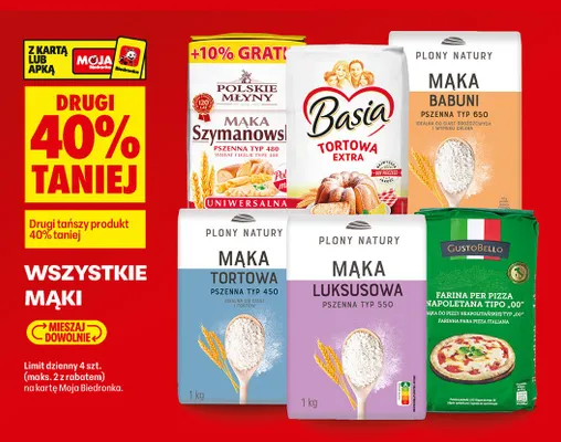 Mąka Szymanowska pszenna typ 480 promocja w Biedronka