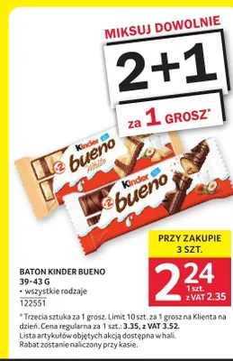 Baton Kinder Bueno 39-43g promocja w Selgros