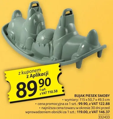 Bujak piesek Smoby 115x50,7x49,5cm promocja w Selgros