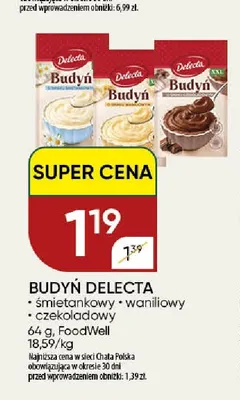 Budyń waniliowy Delecta promocja w Chata Polska
