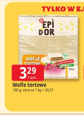 Wafle tortowe Epi Dor promocja w Leclerc