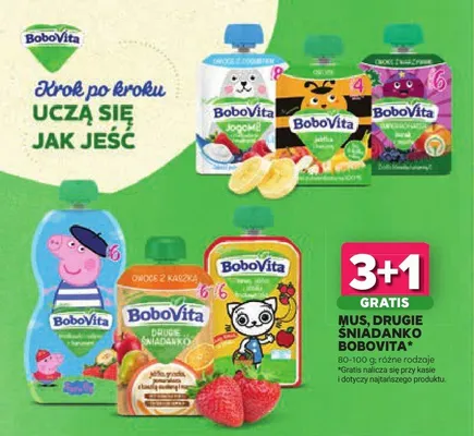 Mus z kaszką BoboVita promocja w Stokrotka