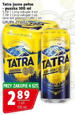 Piwo Tatra jasne pełne - puszka promocja w Prim Market