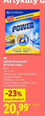 Tabletki do zmywarki All in One Lemon W5 promocja w Lidl