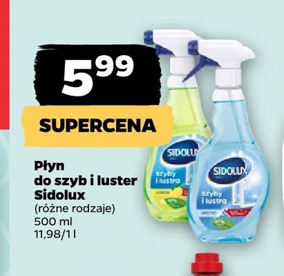 Płyn do szyb i luster Sidolux promocja w Netto