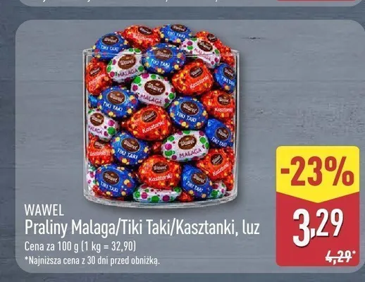 Praliny Kasztanki Wawel luz promocja w Aldi