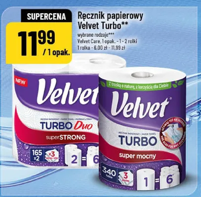 Ręcznik papierowy Velvet Turbo wybrane rodzaje promocja w POLOmarket