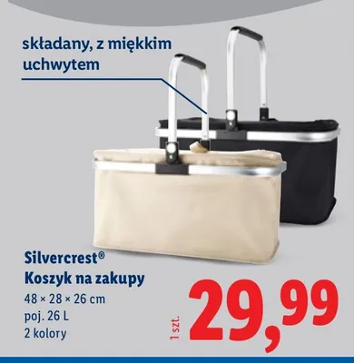 Koszyk na zakupy 48x28x26cm promocja w Lidl