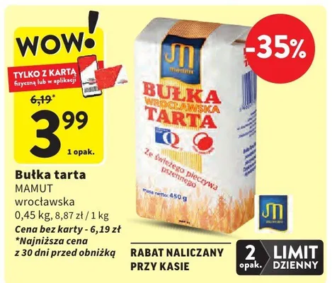 Bułka tarta wrocławska promocja w Intermarche