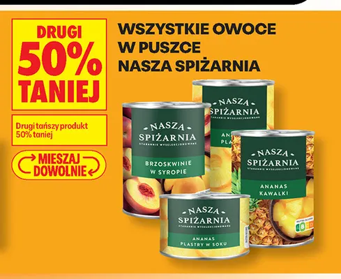 Owoce w puszce Nasza Spiżarnia promocja w Biedronka