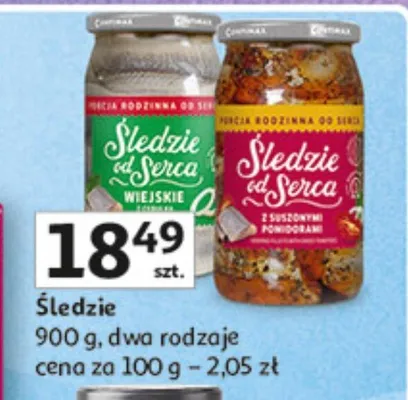 Śledzie, dwa rodzaje promocja w Auchan