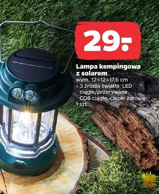 Lampa kempingowa z solarem wym. 12x12x17,6cm Netto promocja w Netto