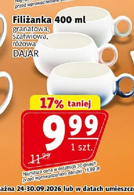 Filiżanka 400 ml Dajar promocja w Prim Market