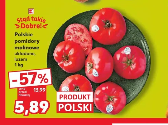 Polskie pomidory malinowe układane luzem promocja w Kaufland