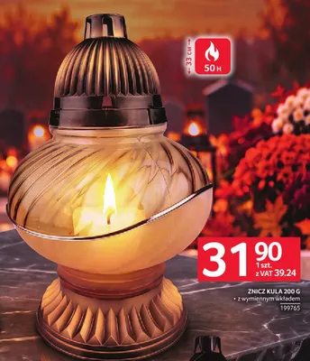 Znicz kula z wymiennym wkładem promocja w Selgros