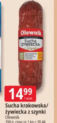 Sucha żywiecka z szynki Olewnik promocja w Leclerc