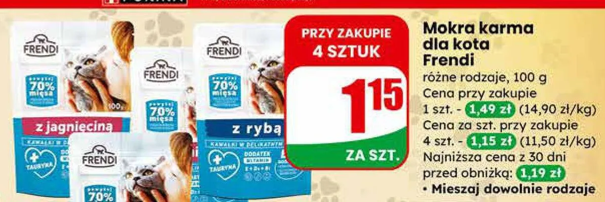 Mokra karma dla kota z jagnięciną promocja w Dino