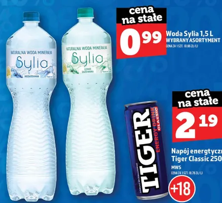 Woda mineralna lekko gazowana Sylia promocja w TOPAZ