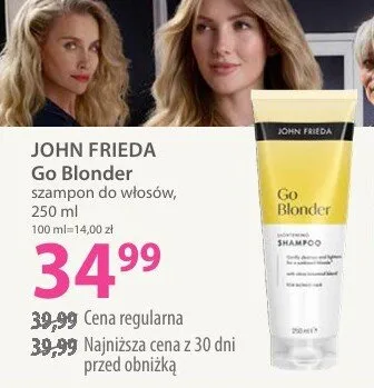 Szampon do włosów Go Blonder John Frieda promocja w Hebe