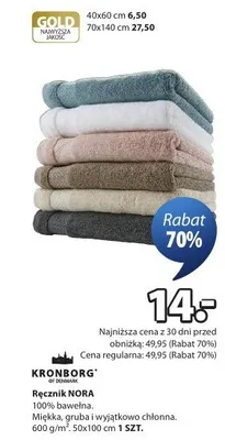 Ręcznik NORA promocja w Jysk