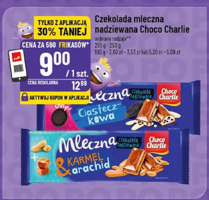 Czekolada mleczna nadziewana Choco Charlie promocja w POLOmarket
